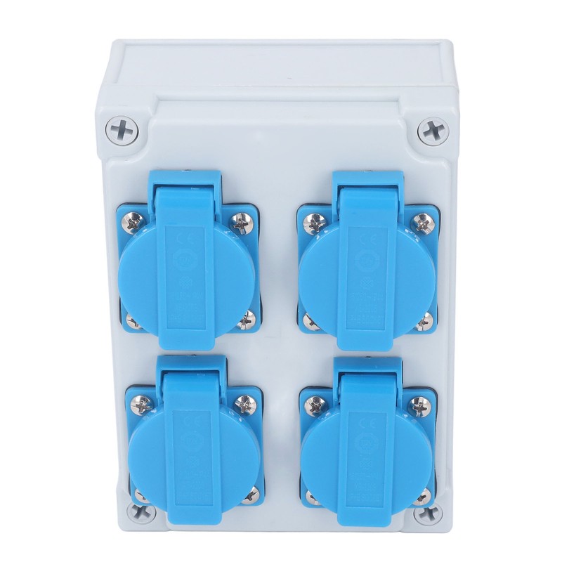 European Wall Socket 4P IP44 Waterproof Building Power Distributor for