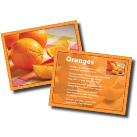 Stages Learning Real Picture Fruits Wooden Cube Language Builder Preschool Puzzle (12 Piece), Orange