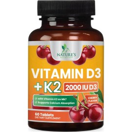 Vitamina K2 Y D3 Apoyo Inmunológico, Cardiaco 60 Tab Premium