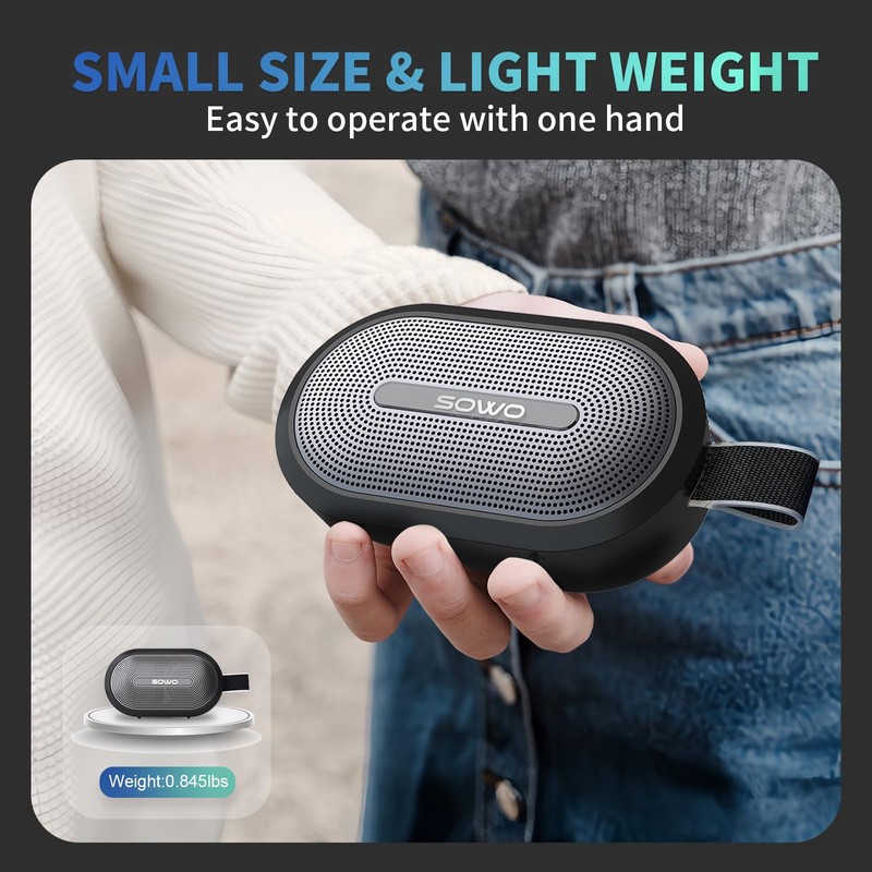 SOWO Wireless Portable Small Speaker, Ultra Magnetic Bluetooth Speaker for