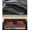 Matakul LONG WALLET,Leather Wallet, Long Zippered Pouch Wallet for Men,