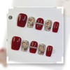 Pure Handmade Nails Press on Nail Reusable Fake Nails Red