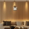 CHGCRAFT Coffee Wall Clock Coffee Cup Non-Ticking Clock Irregular Shape