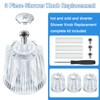 UCDETD 3 Piece Shower Knob Replacement and Flange Base, Clear