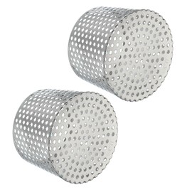 PATIKIL Gutter Guard Filter 4.9"-4.3", 2 Pcs PVC Termination Cap Mesh Screen Roof Vent Cover Stainless Steel Conical Exhaust Pipe Cover Downspout Guard Filter Strainer for Downspout