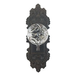TRIPAR Antique Wall Hanging Decorative Door Knob, Brown Display - Vintage Design with Hand Painted Finish, Pewter Metal Backing, & Acrylic Knob - Lightweight & Durable - Perfect Substitute for Hooks