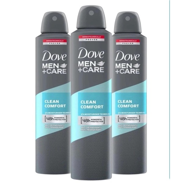 Dove Men+Care Clean Comfort Antiperspirant Deo Spray - 250 ml