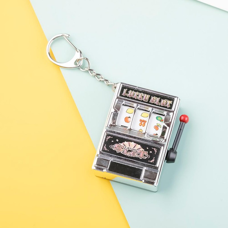 6 Pcs Keychain Toys Slot Machine Key Chain Fun Car