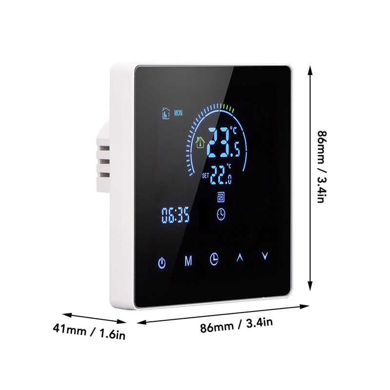 16A Digital Thermostat with LCD Display Programmable Thermostat Electric Heating