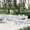 Compamia Forza 31" Square Folding Patio Dining Table in White