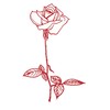 CafePress Long Stem Rose Rectangle Bumper Sticker Car Decal
