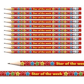 12 Star Of The Week Childrens Pupils School Teachers Reward Pencils Primary Teaching Services