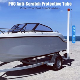 MERXENG 60" Adjustable Boat Trailer Guide Poles with Rustproof Galvanized Steel, Flexible Installation, PVC Pipe Protection, and 62" Height for Easy Loading of Jet Skis, Fishing Boats, and Sailboats