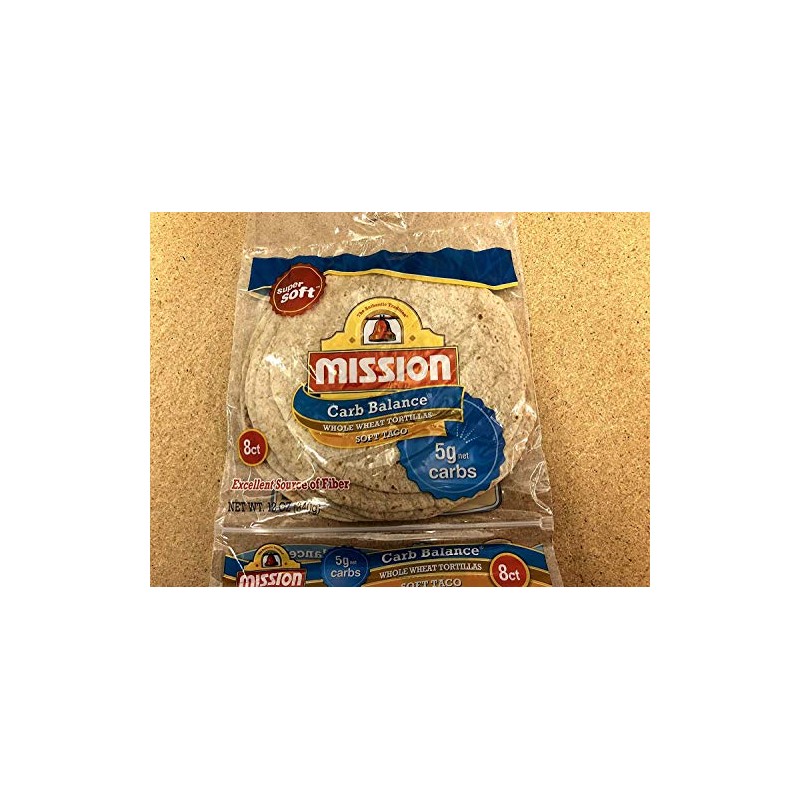 Mission Low Carb Soft Taco Whole Wheat Tortilla's 12oz./8 Ct.