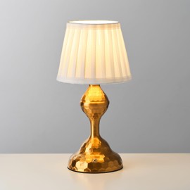 Cordless LED Table Lamp, Modern Portable Rechargeable Battery Operated Desk Lamp Small Ambient Light with Touch Dimmable Switch and Fabric Lamp Shade for Bedroom/Restaurant/Bedside/Nightstand/Bar