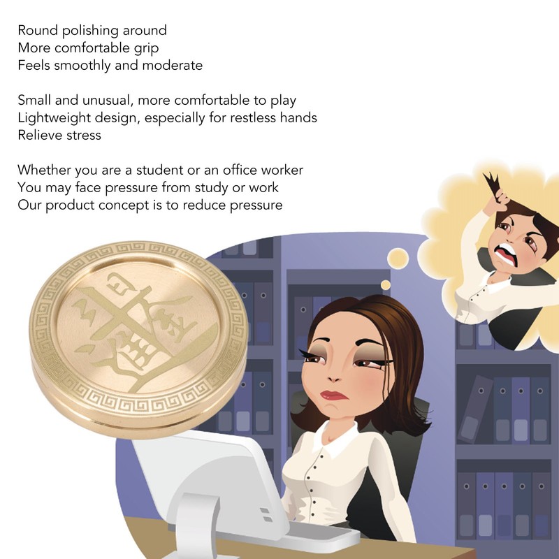 Magnetic Push Slider Stress Relief Round Portable EDC Push Slider