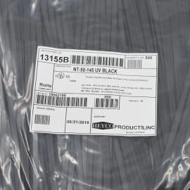 Heyco 14 in. UV Resistant Black Cable Zip Ties 50 lb Tensile Strength 500 Pack