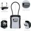 Upgraded Key Lock Box with Removable Shackle,Waterproof, 4-Digit Combination Lock