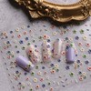 JMEOWIO 3D Nagelsticker Bunte Blume Nail Art Sticker Selbstklebend Nagelaufkleber