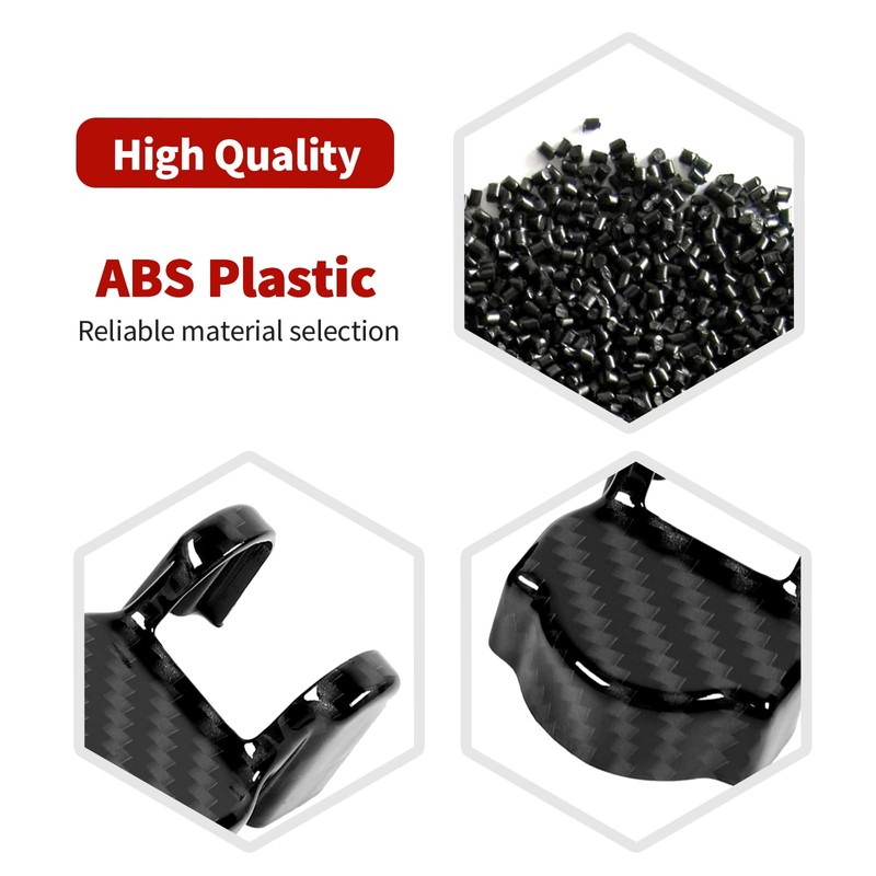 JOSHELA for Jeep JL Black Carbon Fiber Door Limiter Cover