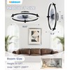 VOLISUN Ceiling Fans with Lights and Remote, 19.7in Low Profile