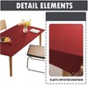 Huierxun PU Stretch Fitted Rectangle Tablecloth with Elastic Edge 31
