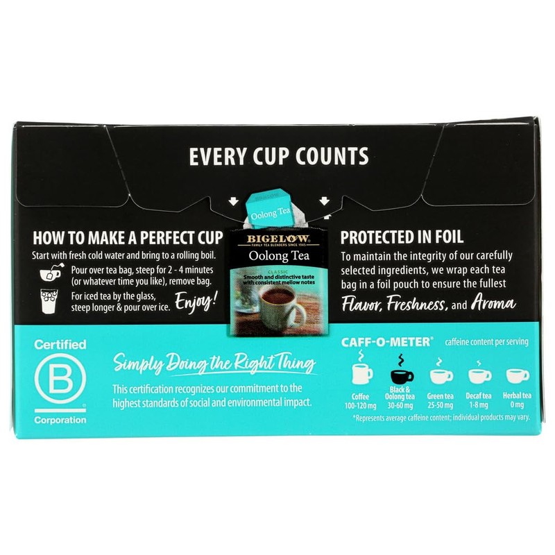 Bigelow Tea Oolong 20 Bags (Pack of 4)