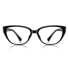 Icesor Cateye Retro Blue Light Blocking Glasses Lightweight UV400 Anti Eyestrain Protection TV Computer Gaming for Women(Black)