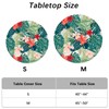 Round Tablecloth Flowers Round Fitted Tablecloth with Elastic Round Outdoor