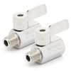 U.S. Solid 1/4" 304 Stainless Steel Mini Ball Valve with