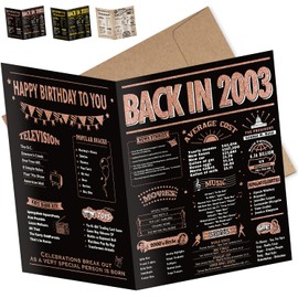 InstaDecor 21st Birthday Card Gifts for Her, Happy and Funny 21 Year Old Birthday Greeting Card for Girls, Jumbo 8x10 Inch Print, Rose Gold