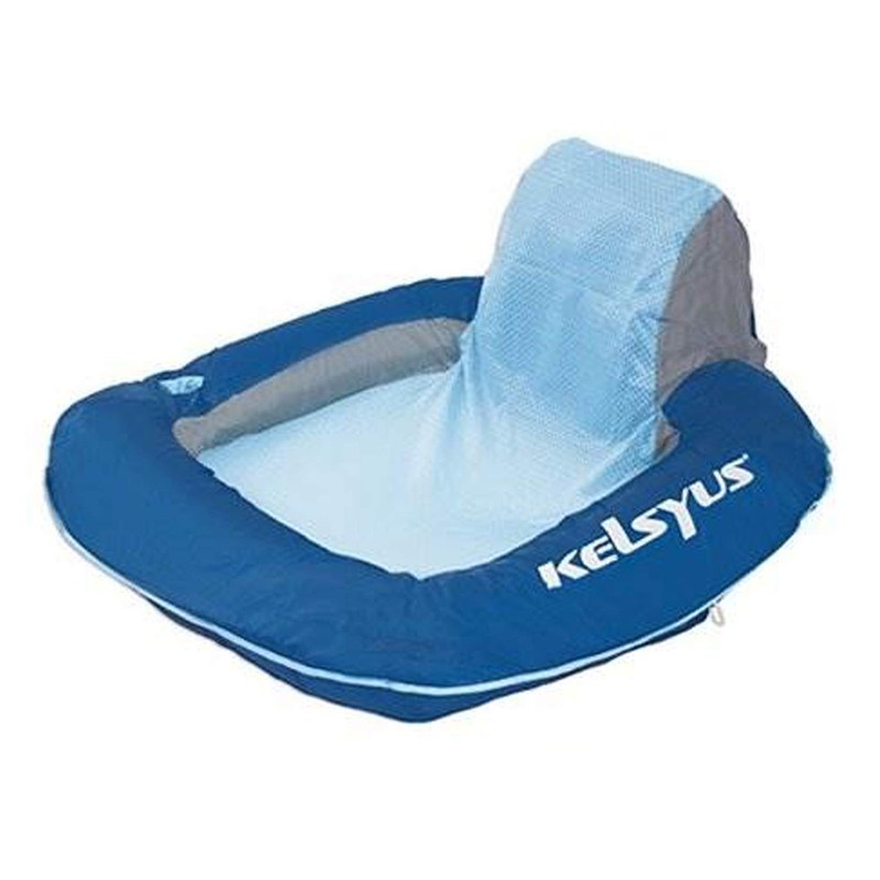 Kelsyus Floating Swimming Pool Lounger Inflatable Chair with Built-in Cup