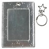 Silver Star Photocard Holder Keychain - Clear Protective Badge Holder