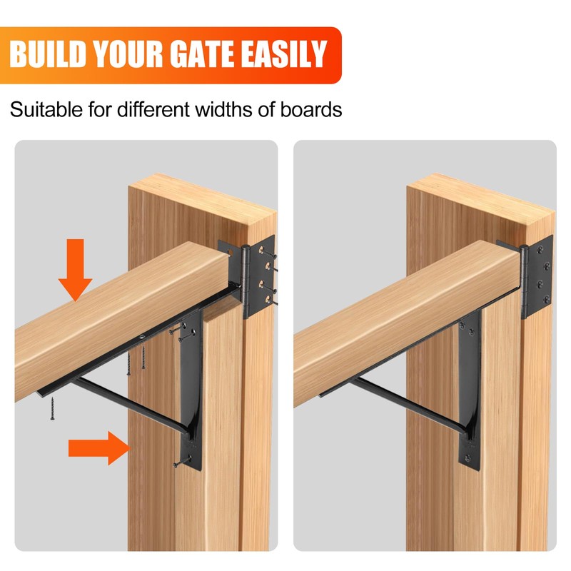 Mofeez Gate Corner Brace Bracket No Sag Kit for Shed