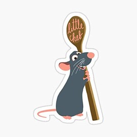 Remy The Little Chef Sticker - Sticker Graphic - Auto, Wall, Laptop, Cell, Truck Sticker for Windows, Cars, Trucks