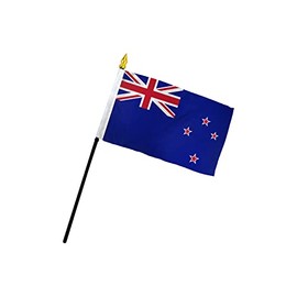 New Zealand 4x6in Stick Flag - 1 dozen pack