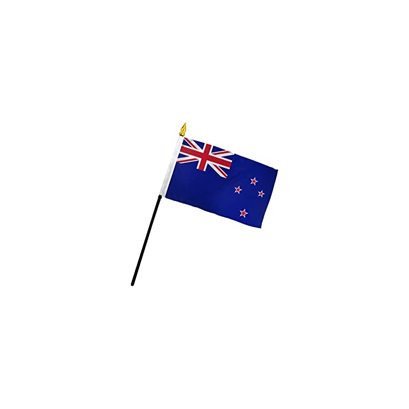 New Zealand 4x6in Stick Flag - 1 dozen pack