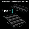 MIUKAA Acrylic Spice Drawer Organizer, 2 Tier - 4 Pack