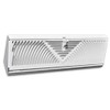 18" Corner Baseboard Grille - White - HVAC Corner Vent