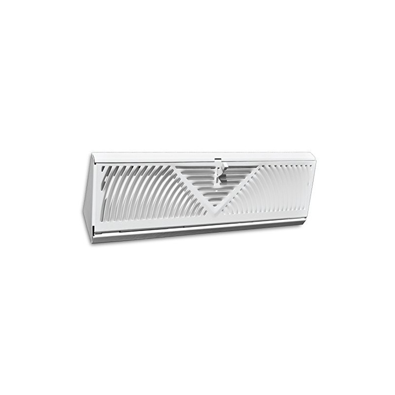 18" Corner Baseboard Grille - White - HVAC Corner Vent