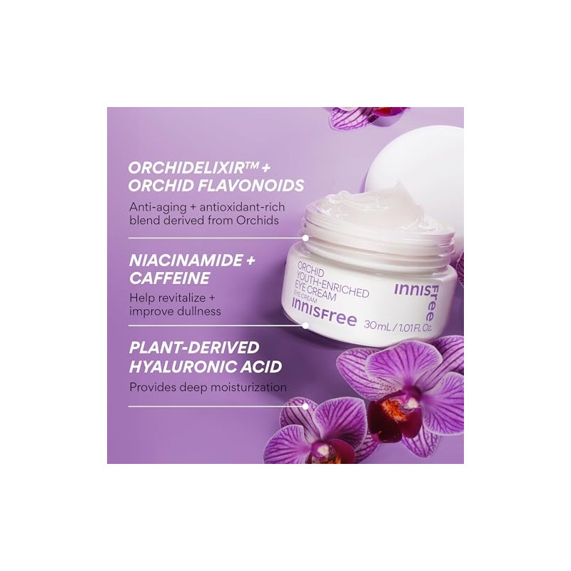 innisfree Orchid Youth Enriched Eye Cream Hyaluronic Acid Moisturizer