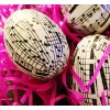 Handmade 4 Easter Eggs Handmade Unique Music Notes Eggs For