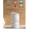 MISSYSSIM Ramekins 6 oz with Lids Oven Safe, Small Creme