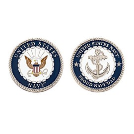 US Navy Proud Dad Challenge Coin