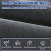 Gluhbirnen Copridivano antiscivolo, rivestimento proteggi-divano, coperta per divano, grigio scuro,