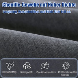 Gluhbirnen Copridivano antiscivolo, rivestimento proteggi-divano, coperta per divano, grigio scuro, 90 x 120 cm