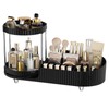 Lulltou Makeup Organizer Countertop with Partition Slot for Vanity, Plastic