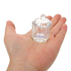 SAFIGLE 2Pcs Nail Salon Cups Manicure Mixing Cups Thick Base for Stability for Cleaning Nail Art Pens and Mixing Powders Decorative and Practical Design