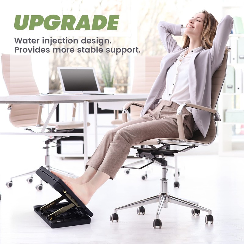 Vhelyom Foot Rest for Under Desk at Work, Height Adjustable