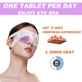 Steam Eye Mask for Dry Eyes, Self Heated Sleep Eye Mask Disposable Warm Compress for Eyes, Relieves Dry Eye Eye Strain, Dark Circles, Puffiness,Microgroove (50pcs, Lavender)